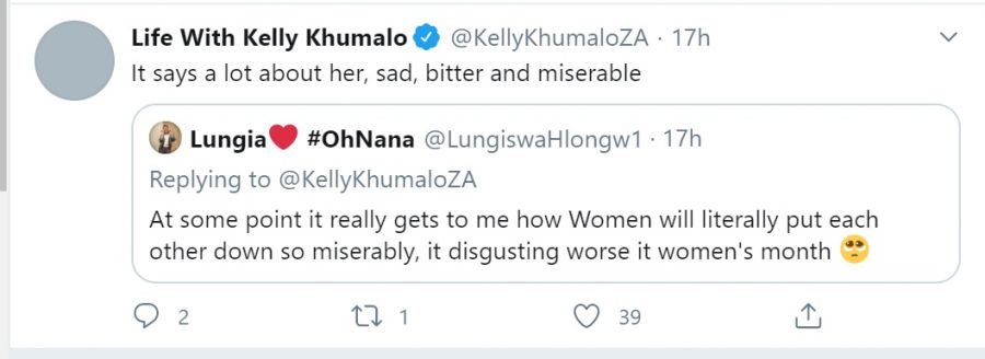 Kelly Khumalo Hits Back At Troll Who Called Her A &Quot;Murderer&Quot; 2