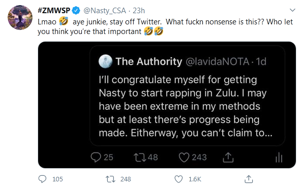 Nasty C And Lavida Nota In Ugly Spat Over Zulu Rap 4