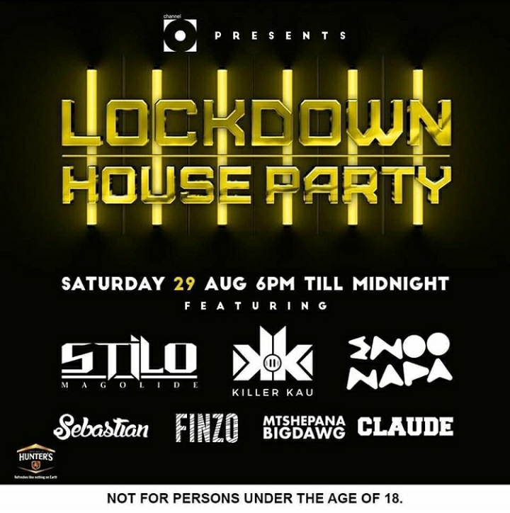 Saturday 29, August Channel O Lockdown House Party And Mix Line-up