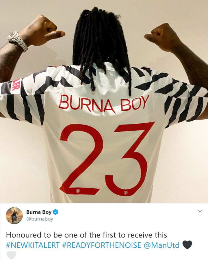Burna Boy Joins 1St Recipients Of Manchester United'S 2020/21 Adidas Kit 2