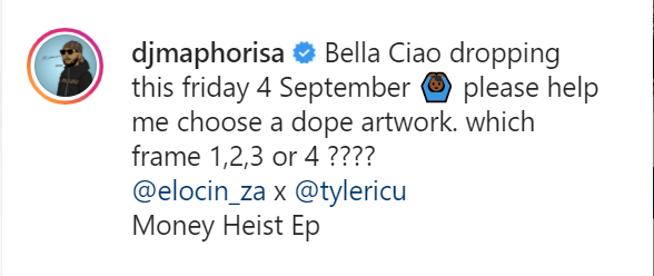 Dj Maphorisa Unveils Bella Ciao By Tyler Icu &Amp; Nicole Elocin Release Date &Amp; Money Heist Ep Artwork 2