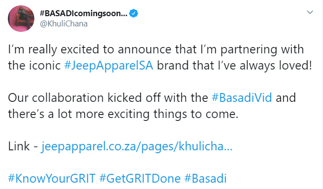 Khuli Chana Signs New Deal With Jeep Apparel South Africa 2
