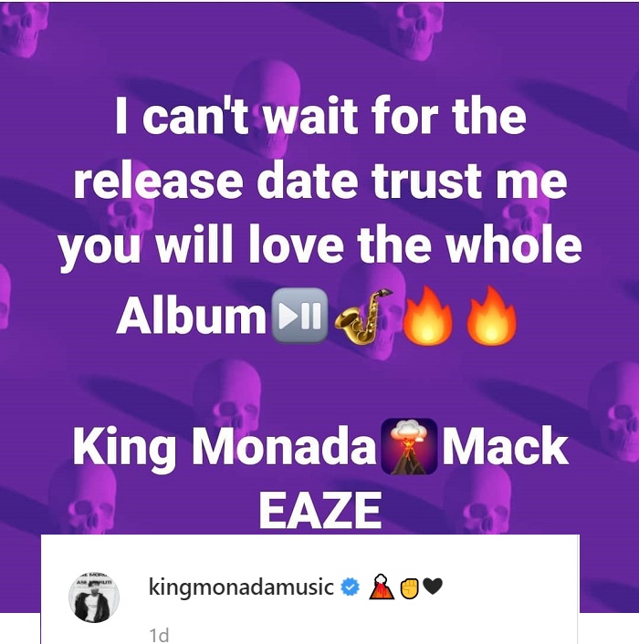 King Monada Hints On Completion Of His New Album 2