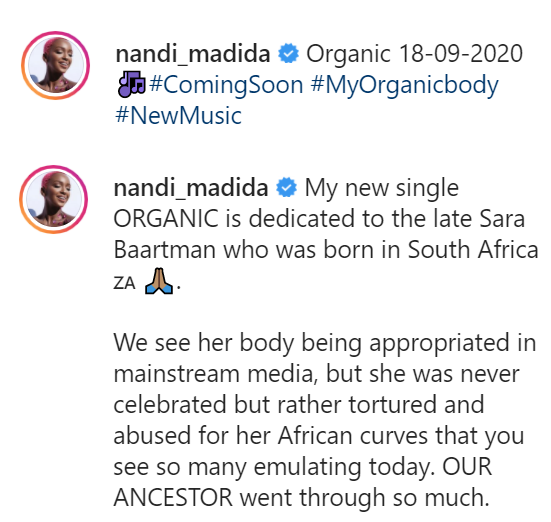Nandi Madida'S Upcoming &Quot;Organic&Quot; Single Is Dedicated To The Late Sara Baartman 3