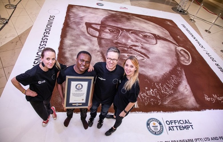 The Guinness World Record For Largest Coffee Grounds Mosaic Is An Image Of Dj Black Coffee 2