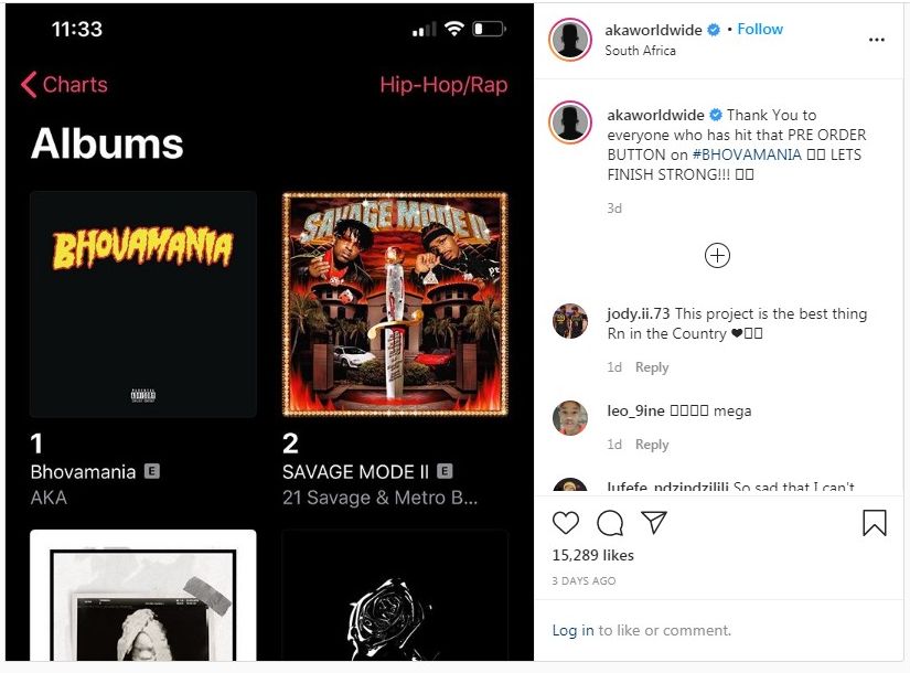 Aka'S &Quot;Bhovamania&Quot; Ep Tops Apple Music Sa Chart, Pre-Release 2