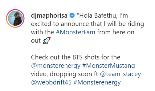 Dj Maphorisa Is Monster Energy Drink'S New Ambassador 2