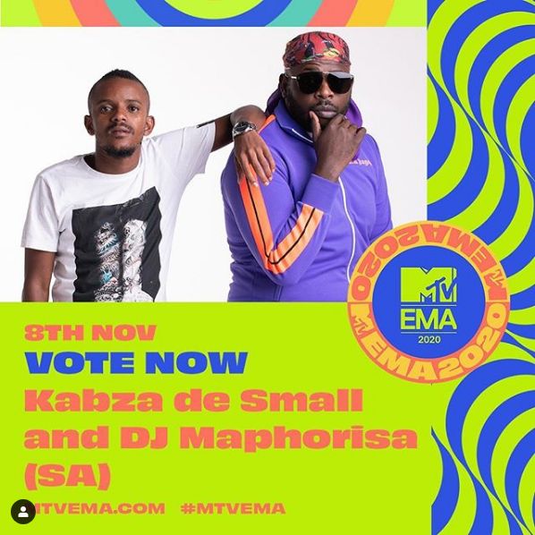 Master KG, DJ Maphorisa, Kabza De Small, Rema & Burna Boy Nominated For MTV EMA 2020
