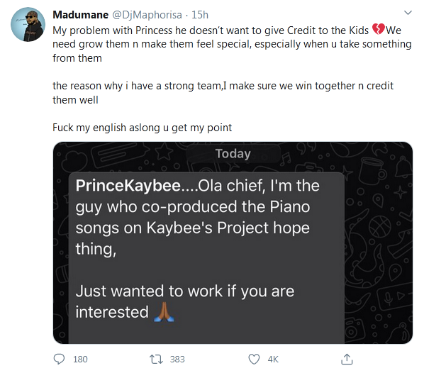 #Projecthope: Dj Maphorisa'S Problem With Prince Kaybee 3