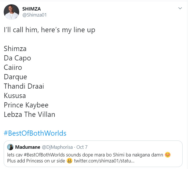 Dj Shimza Shares Dope Afro-Tech Line-Up For Best Of Both Worlds 2