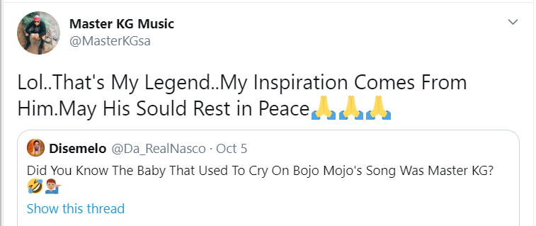 Fans React As Master Kg Reveals Late Bojo Mujo Influenced His Music 2