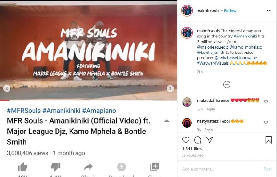 Mfr Souls Celebrates &Quot;Amanikiniki&Quot; 3 Million Youtube Views 2