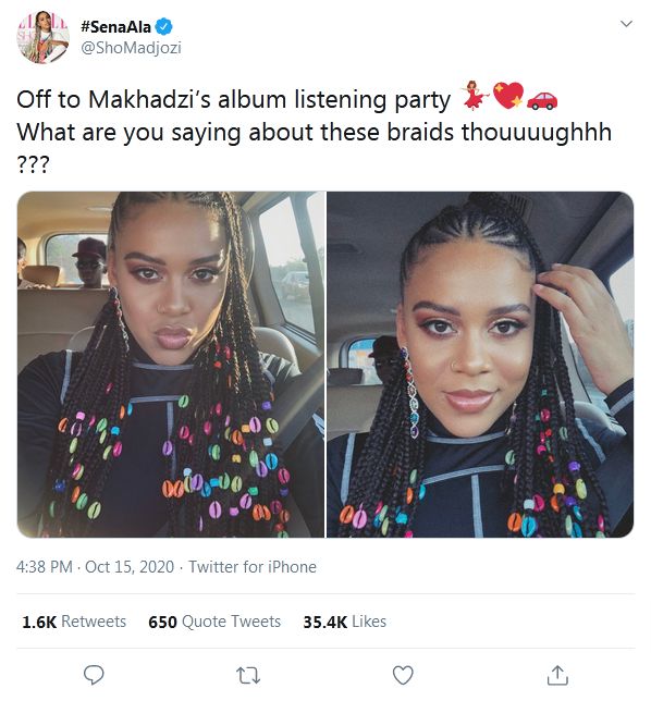 Sho Madjozi Charms Fans With New Hairstyle 2