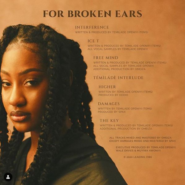 Tems Drops Debut Album &Quot;For Broken Ears&Quot; 2