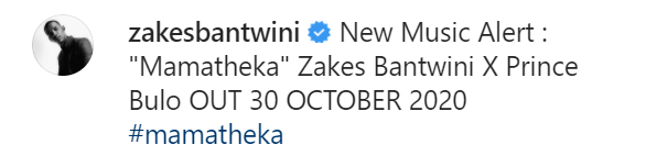 Zakes Bantwini Shares Upcoming &Quot;Mamatheka&Quot; Song Feat. Prince Bulo Artwork &Amp; Release Date 2
