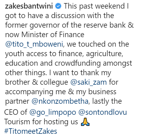 Zakes Bantwini Talks Youth Access To Funds, Agriculture &Amp; Others With Tito Mboweni 3