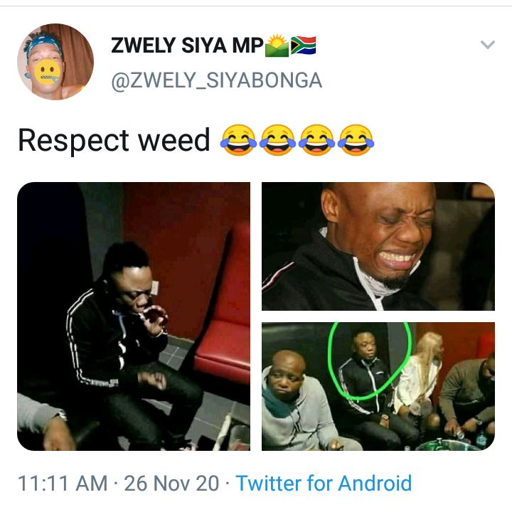 Mzansi Reacts As Dj Tira Gets High On Weed 2
