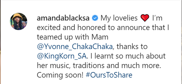 Amanda Black Announces Collaboration With Yvonne Chaka Chaka 2