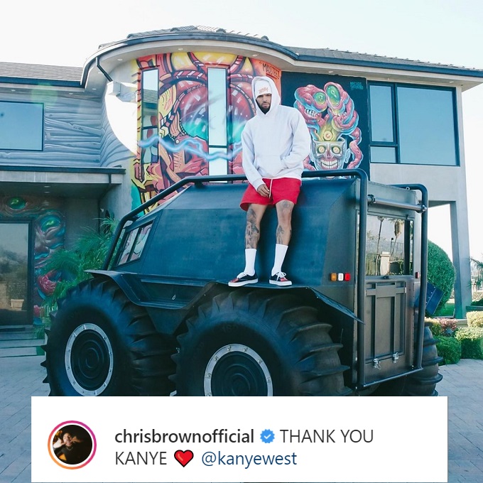 Kanye Gifts Chris Brown A Luxury Tank Truck 2