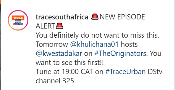 Kwesta Is The Next Guest On &Quot;The Originator&Quot; By Khuli Chana And Trace Urban 2