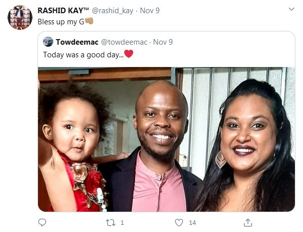 Towdee Mac Delights Mzansi With Picture Of His Interracial Family 2