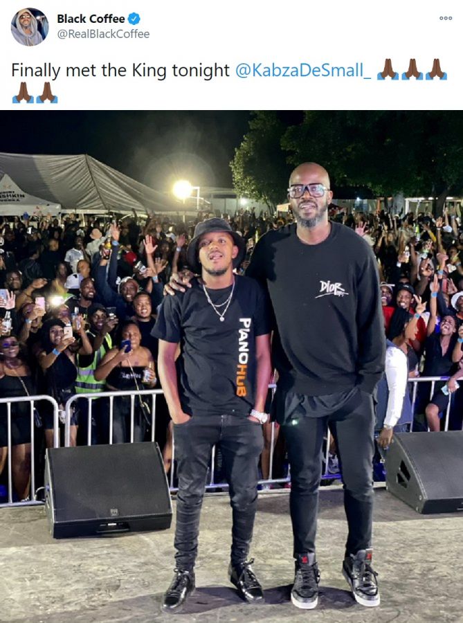 Black Coffee Meets Kabza De Small For The First Time, Calls Him King 2