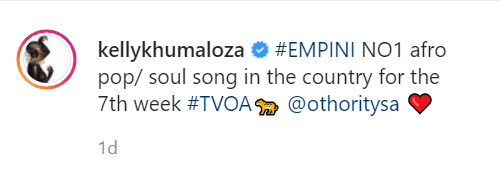 Kelly Khumalo Celebrates 7Th Week Atop The Afro Soul/Pop Charts 2