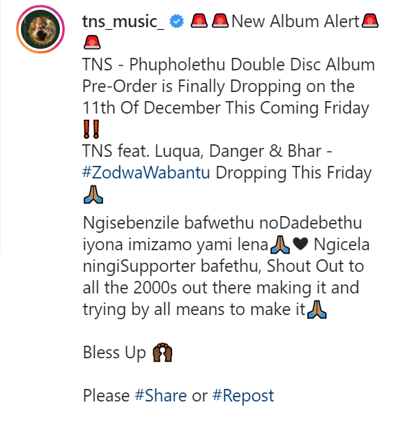 Tns Drops &Quot;Phupholethu&Quot; Double Disc Album Artwork, Pre-Order Details To Be Announced Soon 2
