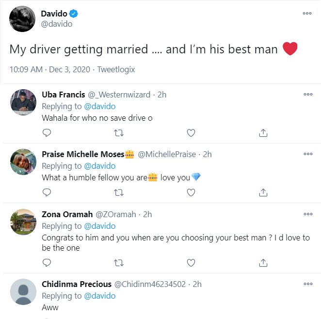 Davido To Be His Driver'S Best-Man On His Wedding Day 2