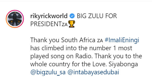 Big Zulu Thank Fans For Support As He Takes The Lead On Sa Radio Airplay 2