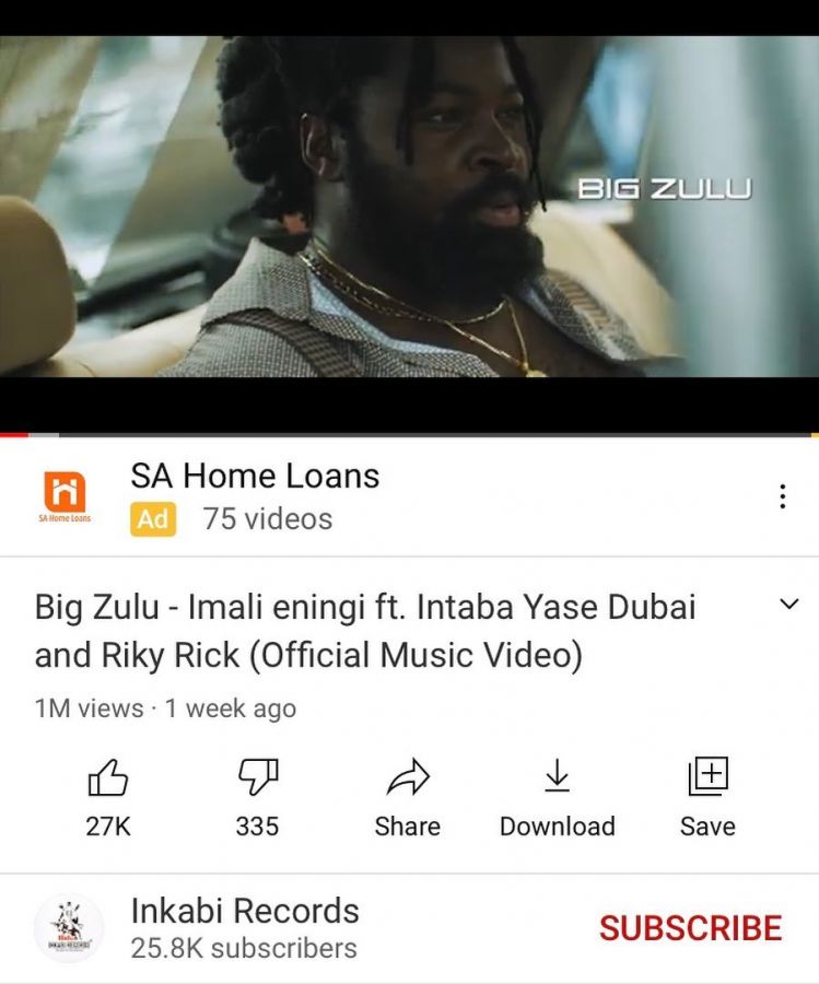 Big Zulu, Riky Rick &Amp; Intaba Yase Dubai'S ‘Imali Eningi’ Reaches 1 Million Views In 1 Week 2