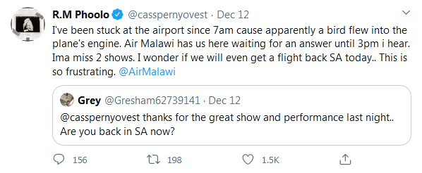 Stuck In Malawi, Cassper Nyovest Cries Out 2