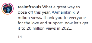 &Quot;Amanikiniki&Quot; By Mfr Souls Reaches 9 Million Views In 4 Months 2