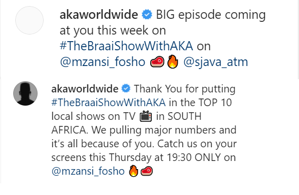 Sjava To Feature On Aka'S &Quot;The Braai Show&Quot; 2