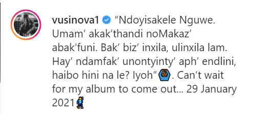 Vusi Nova Reveals Release Date For His Upcoming Album 2