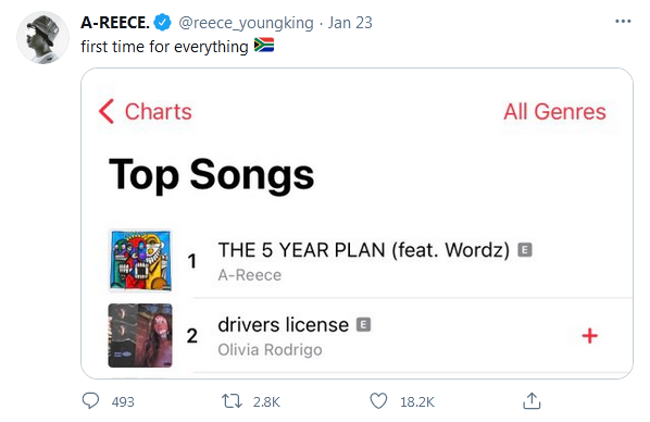A-Reece Tops Apple Music Chart 2
