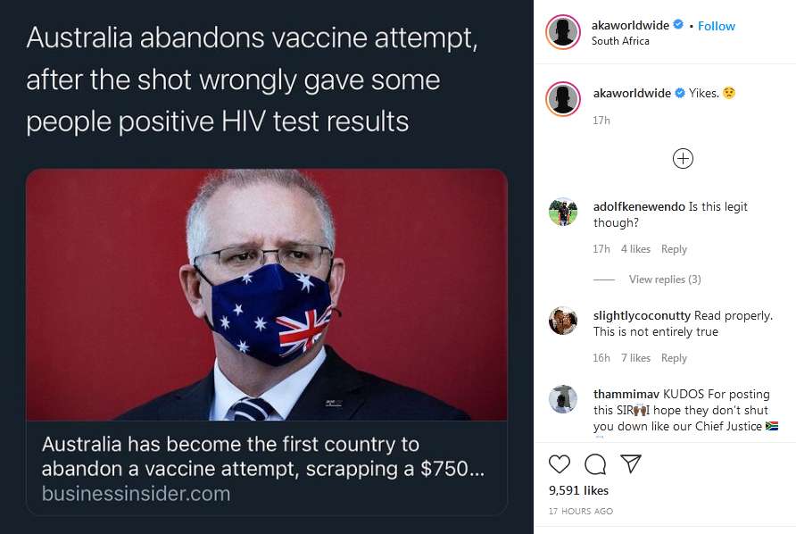 Aka In Shock As Australia Witness False Hiv Test Result Caused By Covid-19 Vaccine 2