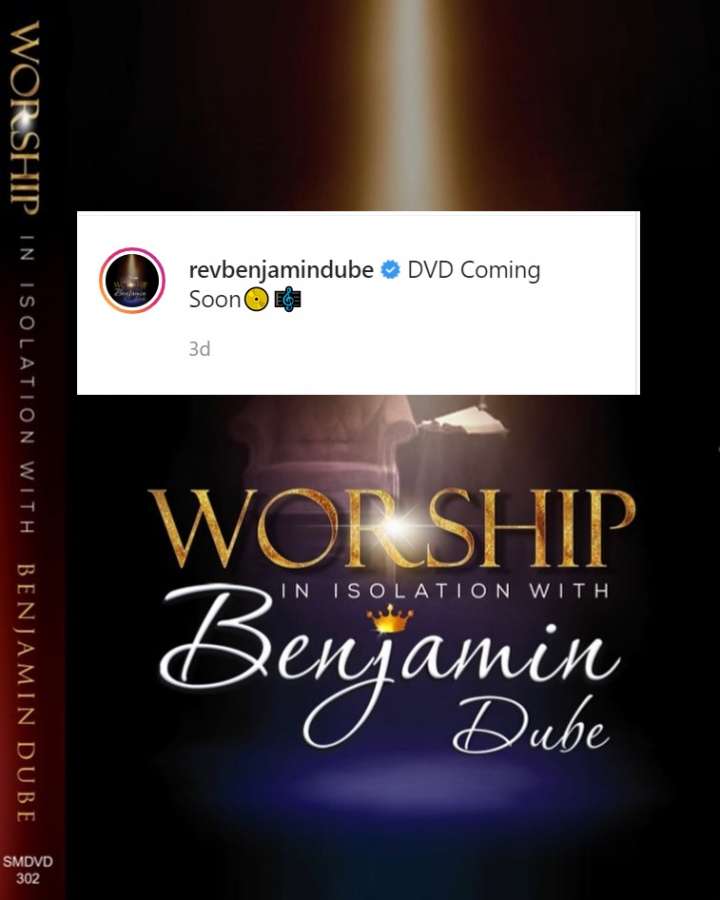 Benjamin Dube Set To Release Worship In Isolation Musical Dvd 2
