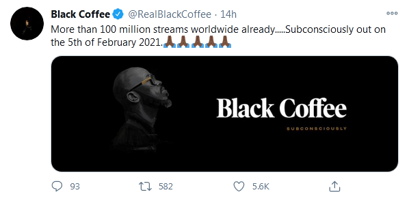 Black Coffee Records 100 Million+ Streams On &Quot;Subconsciously&Quot; Prior To Full Release 2