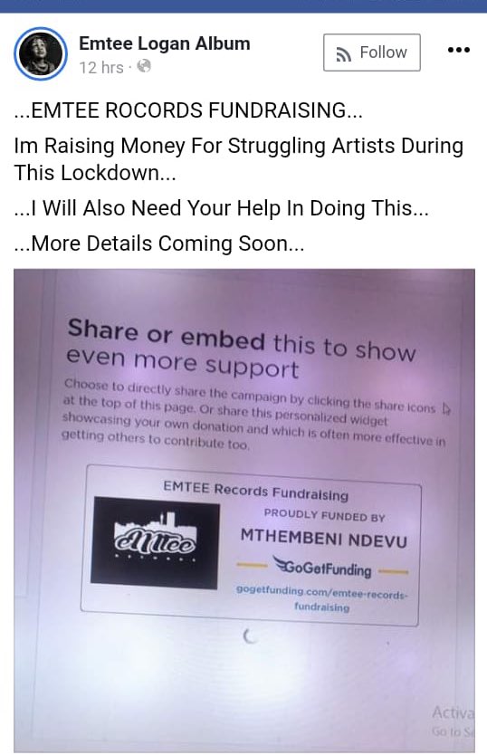 Emtee Calls Out Fake Facebook Fundraiser, And Slams Impostors 3