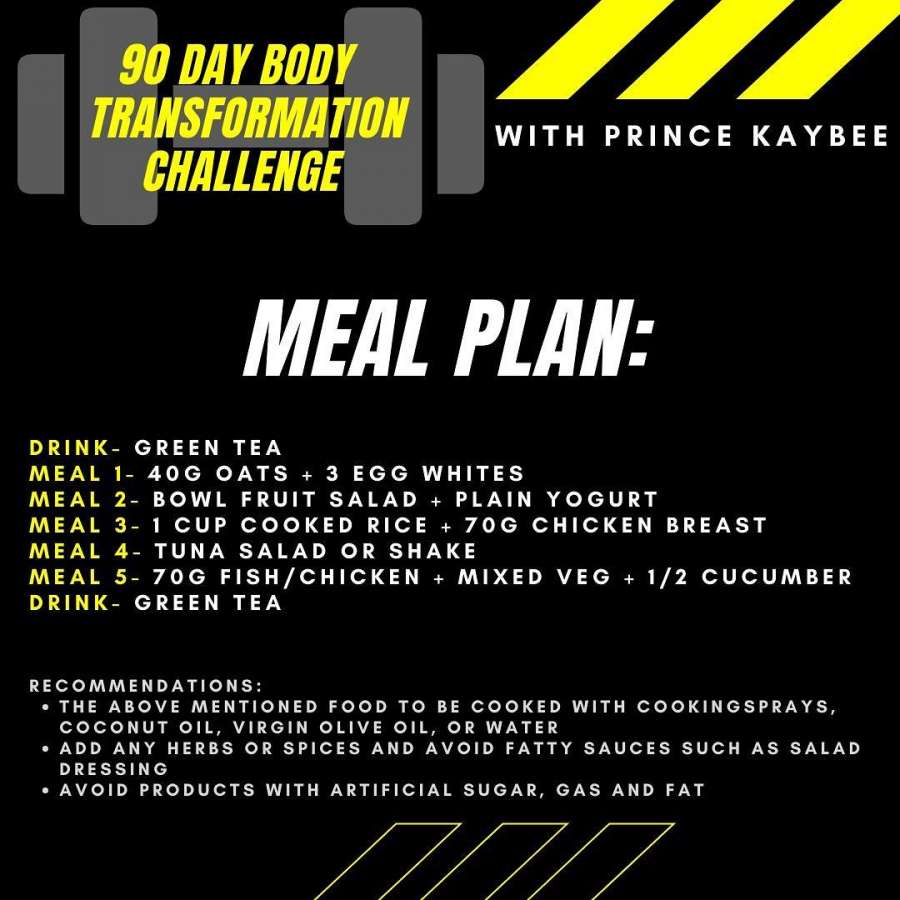 #Princekaybee90Dayplan: Prince Kaybee Shares Meal Plans For His 90 Days Fitness Plan 3