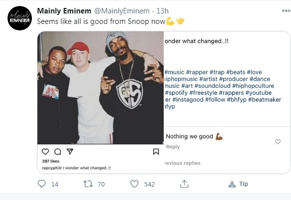 Snoop Dogg Dismisses Claims Of Beef Between Him And Eminem 2