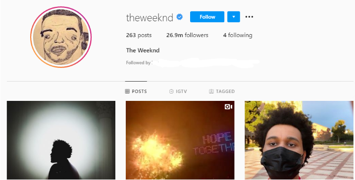 The Weeknd Changes Instagram Profile Photo To Fan'S Drawing Of Him 2