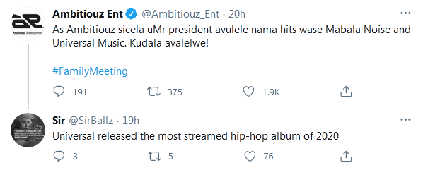Ambitiouz Entertainment On The Most Streamed Hip Hop Album Of 2020 2