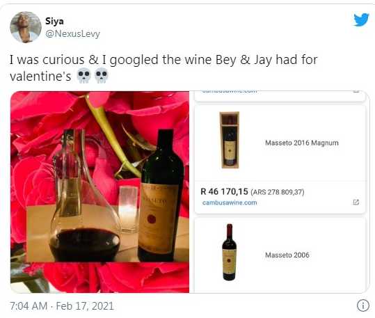 Jay Z &Amp; Beyoncé Enjoy Expensive Wine On Valentine’s Day 2