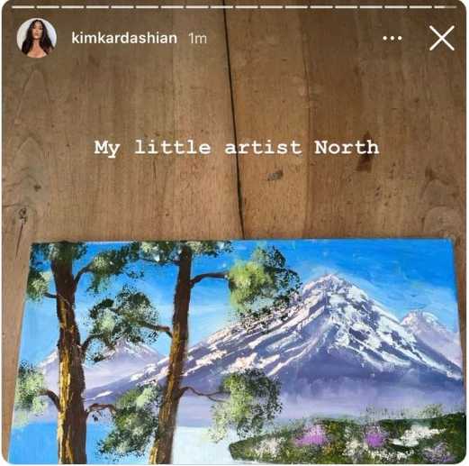 Kim Kardashian Shares Painting By Daughter North 2