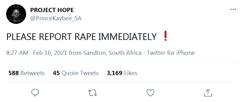 Prince Kaybee Hushed Over Comment On Rape 2