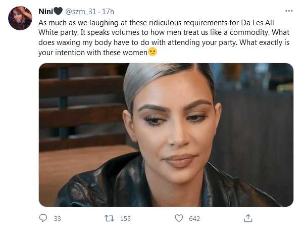 Da Les Criticized For His Ladies Grooming Request For His Imminent All White Party 4