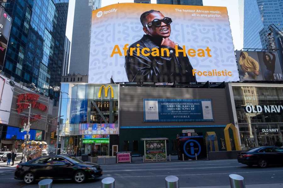 Rave Of The Moment Lady Du & Focalistic Spotted Featured On New York Time Square Billboard