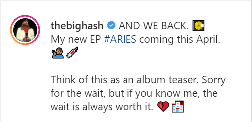 The Big Hash Announces New Aries Ep Dropping This April 2